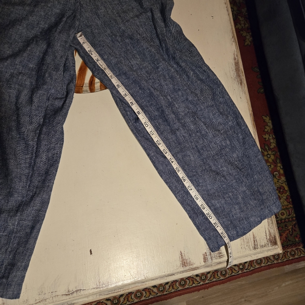 Old Navy Indigo Blue Linen Blend Jumpsuit Size Medium - Picture 15 of 17